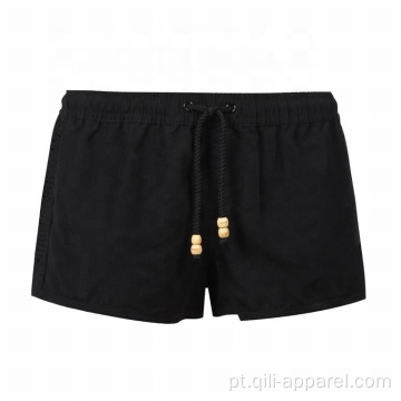 Shorts de natação verão preto quente feminino surf